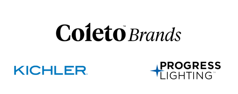 image of logos for Coleto Brands, Kichler and Progress Lighting