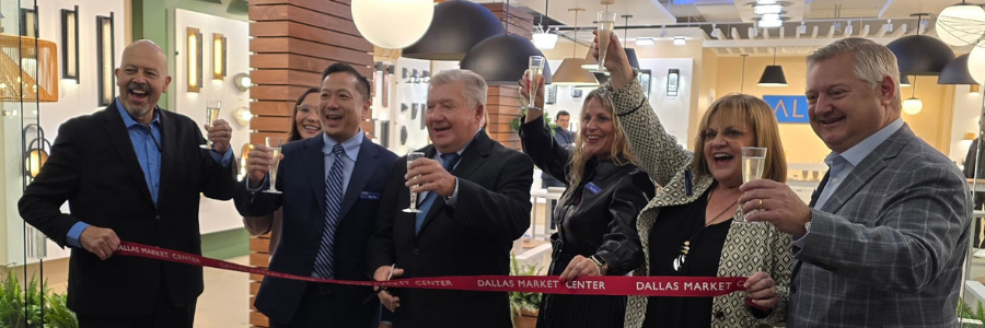 ribbon cutting at the Alteck Lighting showroom in Dallas
