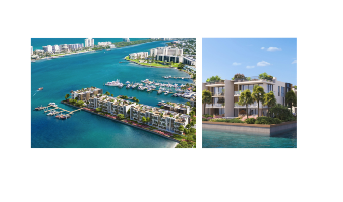 2 photos of the exterior of Forte Properties condo complex in Jupiter Florida