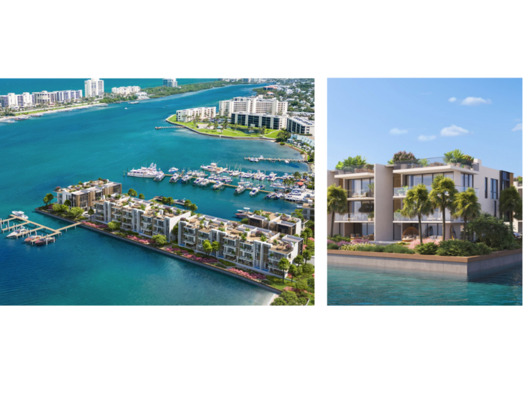2 photos of the exterior of Forte Properties condo complex in Jupiter Florida