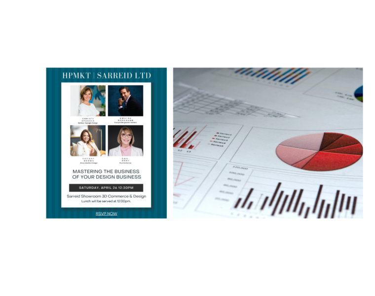 image of flyer for the designer panel at Sarreid