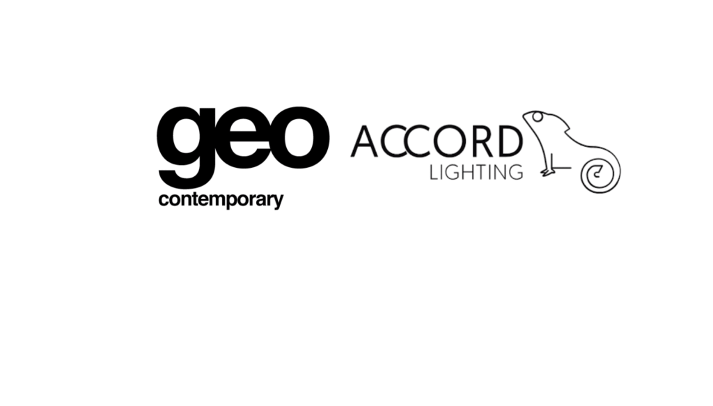 logos for Geo Contemporary and Accord Lighting