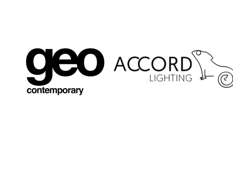 logos for Geo Contemporary and Accord Lighting