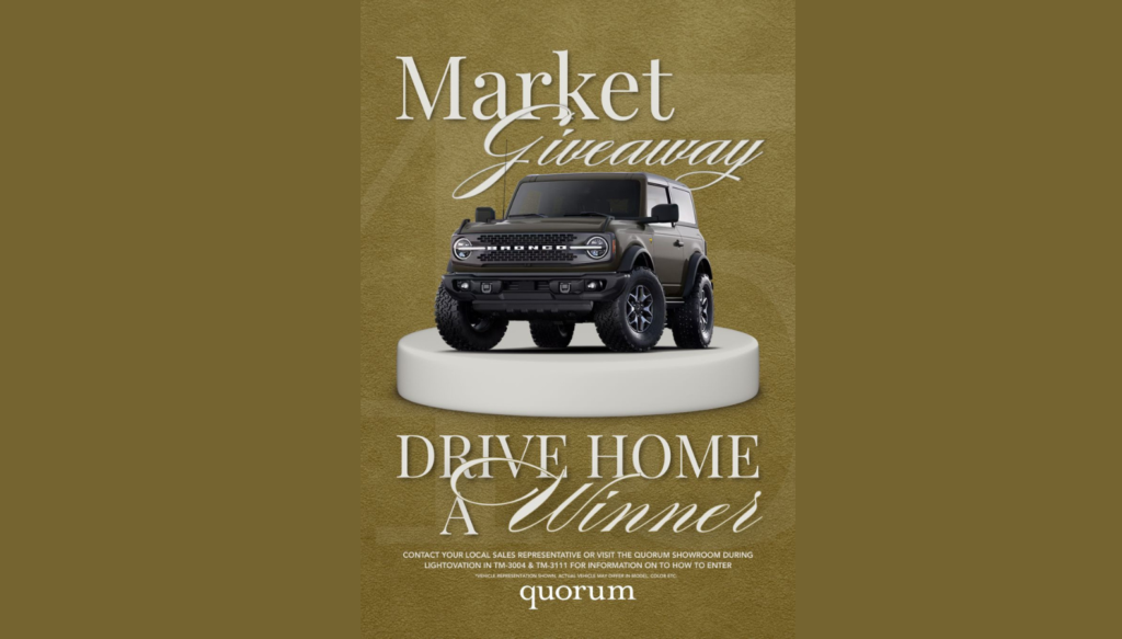 One Quorum Customer Will Win a Ford Bronco at Lightovation